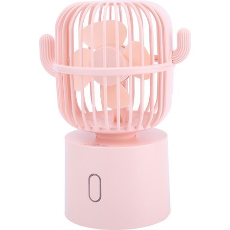Mini Ventilateur de Bureau, Petit Ventilateur de Table Silencieux Rechargeable USB, Ventilateur de Réglable à 360° avec Affichage Numérique LED pour Chambre à Coucher, Bureau et Maison (1/5)