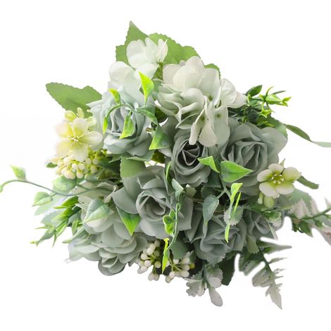 Rose Artificielle - Fleur en Tissu Soyeux - Décoration Intérieure - Centre de Table - Mariage - 26 cm - Unité (1/5)