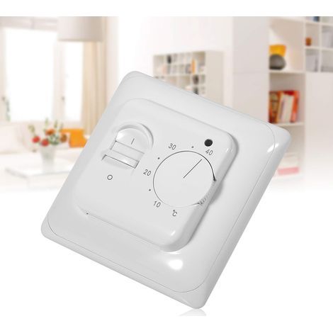 Thermostat Plancher Mécanique Manuelle Thermostat De Chauffage Air Condition Économiseur D'énergie Commutateur De Contrôle De La Température Mur Plinthe Chauffage 230V 50 / 60Hz du Mur À L'intérieur (1/5)