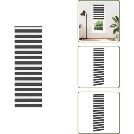 The Living Store Doppelrollo Schwarz 70x230 cm Stoffbreite 65,9 cm Polyester - Doppelrollo (1/5)