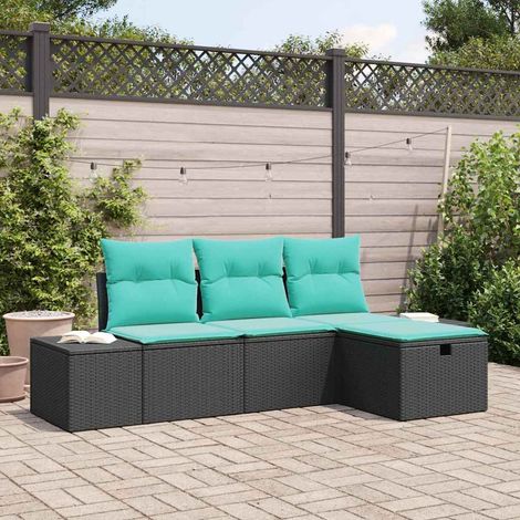 Teenpull – Gartensofa-set 4 Stk. Poly-Rattan (1/5)