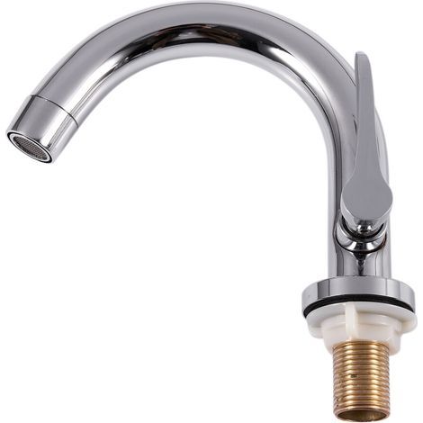 Robinet bassin cuisine simple pont froid monté évier inox mitigeur accessoires (1/2)