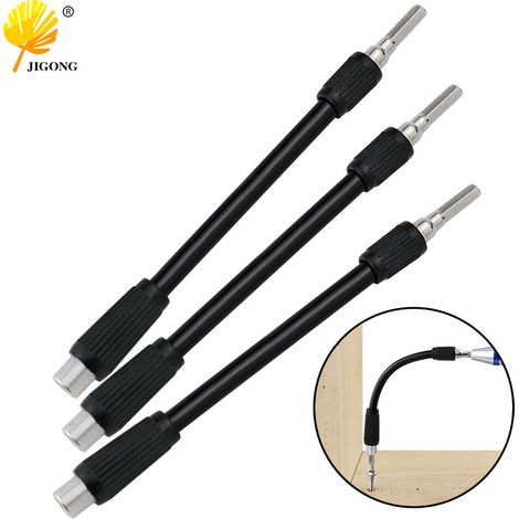Tube de liaison pour perceuse électrique à tige flexible courte en plastique, station de charge, rallonge pour embout de tournevis électrique. (1/5)