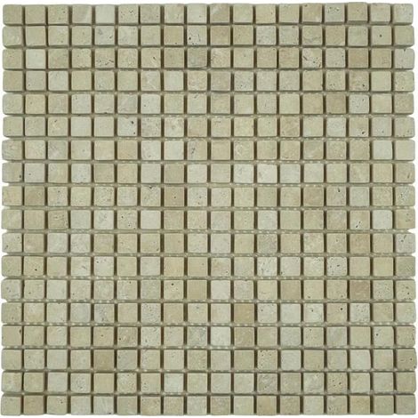 Mosaico - AL-150 - Travertino Invecchiato Avorio - 30,5x30,5 cm - Pietra Naturale