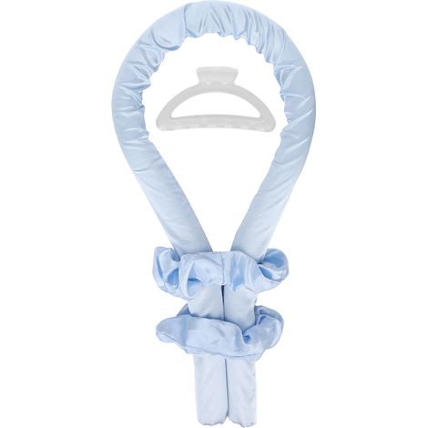 Rouleau de coiffure en mousse à friser, bigoudis sans chaleur, bandeau, outil de coiffure DIY pour la nuit, bleu (1/5)