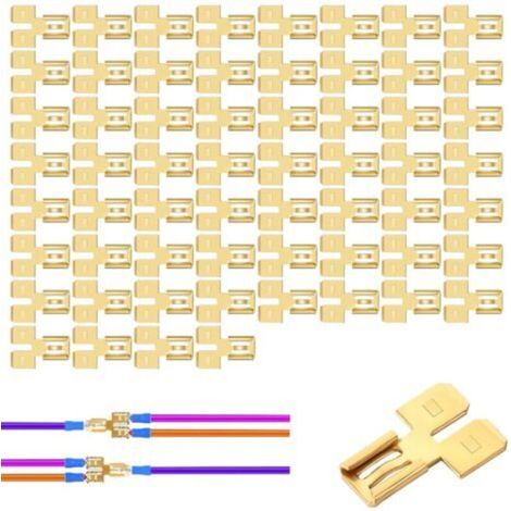 Lot de 60 connecteurs mâles isolés à double prise et connecteurs femelles à insertion rapide, répartiteur à 2 voies pour connecteur automobile à deux bornes, lame de 1/4\