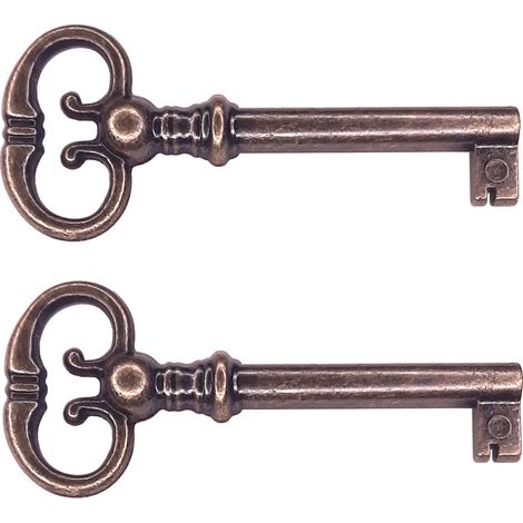 Cyclingcolors – Lot de 2 clés de meuble anglaise cuisse grenouille 70mm – Finition brunie – Pour meubles anciens et commodes – Décoration rustique