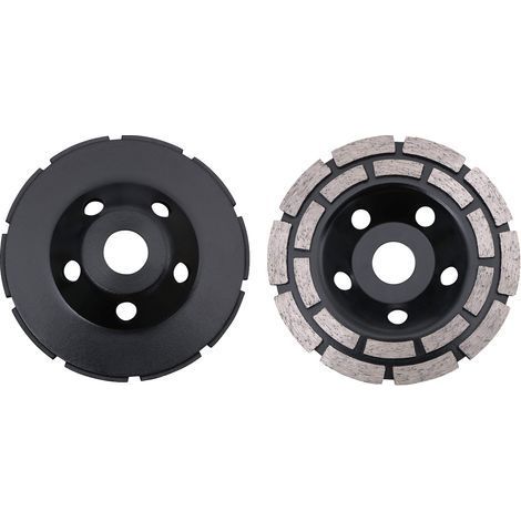 Disque Diamant Abrasif 125mm Meule boisseau Double Rangée, Adapté pour Ponçage Béton Pierre Granit et Maçonnerie (1/5)