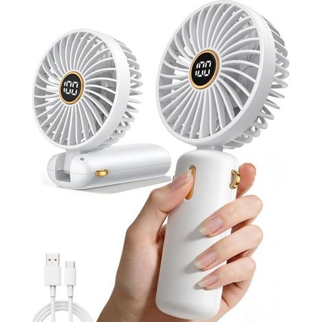 Mini ventilatore tascabile portatile - Piccolo ventilatore portatile ricaricabile tramite USB - Silenzioso - Alimentato a batteria (1/5)