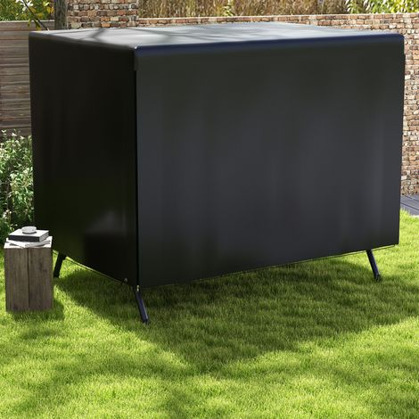 Housse de Protection balancelle de Jardin bâche étanche dim. 2,15L x 1,55l x 1,5H m PE Noir