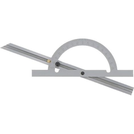 Rapporteur d'angle en acier 400x200mm avec règle coulissante - WILMART - 254613 (1/2)