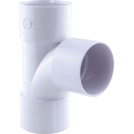 té pied de biche pvc 87° ff ø 40 blanc - Interplast