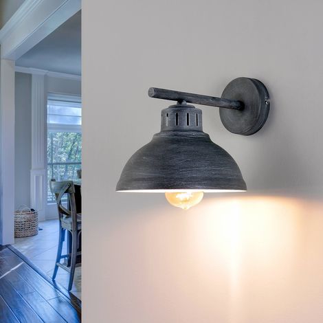 Wandlampe innen Beton Optik Vintage E27 Küche