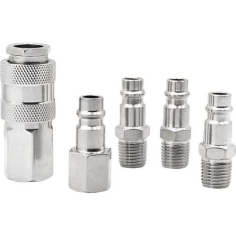 SET 5 RACCORDI RAPIDI PER TUBO ARIA ATTACCO 1/4" RACCORDI RAPIDI TUBO ARIA 2025E