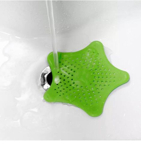 Passoires en silicone pour salle de bain - Passoires de cuisine - Passoires d'évier vertes (lot de 2) - Tapis d'évier - Passoire de douche verte (lot de 2) (1/5)