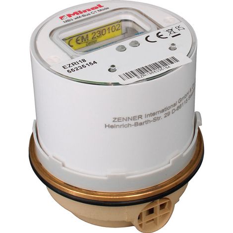 Compteur d'eau à capsule Zenner MB3 M76 x 1,5 V2 90°C 2,5 R40V 325 RK MM, wireless M-Bus