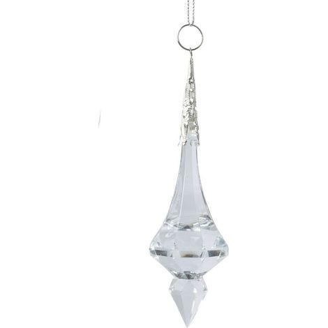 Doppelkegel facet. Tropfenform transpa. - Kunststoff