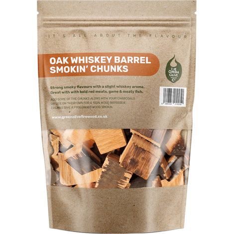 Green Olive Whiskey Wood Chunks 1.5kg (1/3)