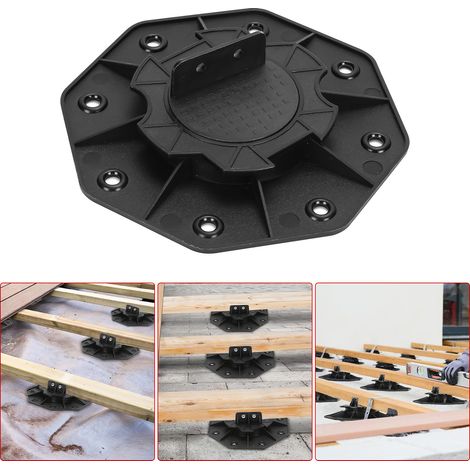 Wolketon Soporte universal ajustable en altura para tablones de terraza. WPC. BPC. baldosas. bases de terraza 18-30 mm 100 piezas