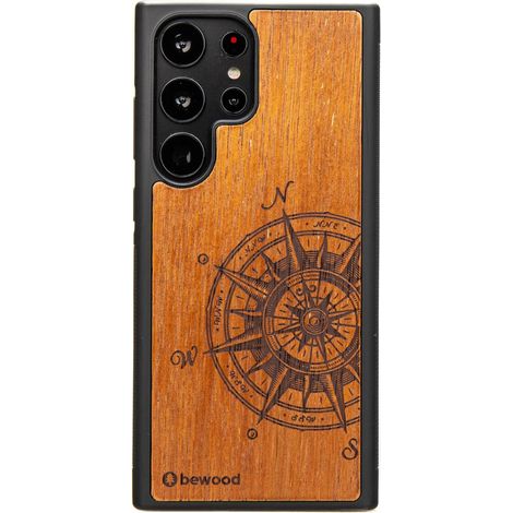 Bewood Holzhülle für Samsung Galaxy S23 Ultra TRAVELER MERBAU (1/4)