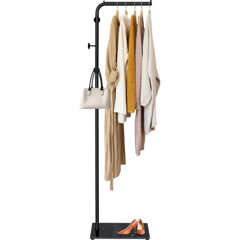 Porte-manteau sur pied métallique (noir noir) (1/5)