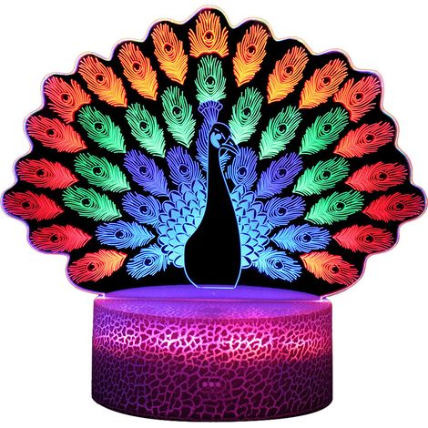 Veilleuse 3D originale et créative, lampe de chevet LED, style 1