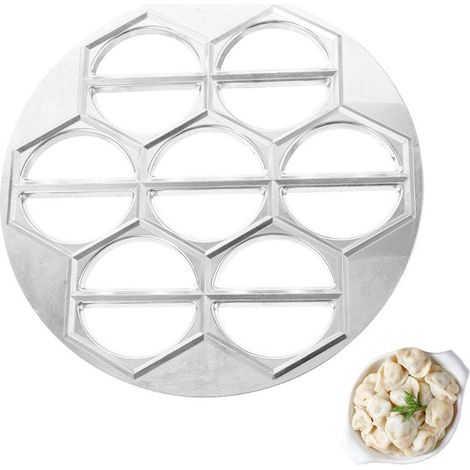 Dailygoods - Stampo per ravioli, stampo per ravioli, stampo per pelmeni, stampo per pelmeni, stampo per ravioli in lega di alluminio, utensili da cucina per la cottura (14 fori) (1/5)