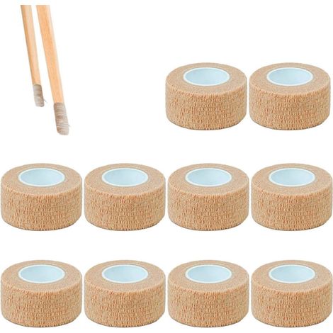 Patins en feutre autocollants - Protections de sol pour pieds de chaise - Bandages pour pieds de chaise - 2,5 cm x 4,5 m, beige, Rouleau de 10 (1/5)