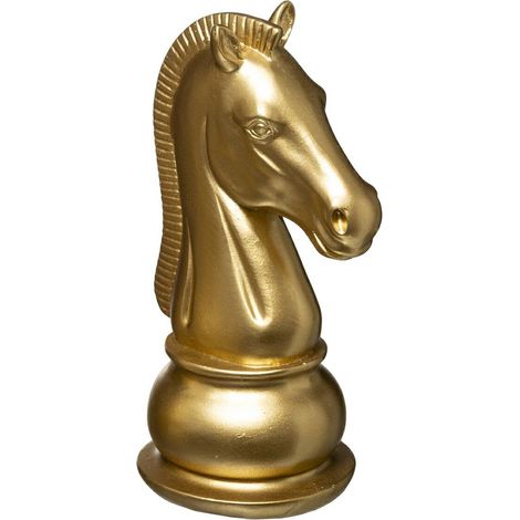 Figura decorativa CABALLERO DE AJEDREZ oro 25,5 cm (1/2)