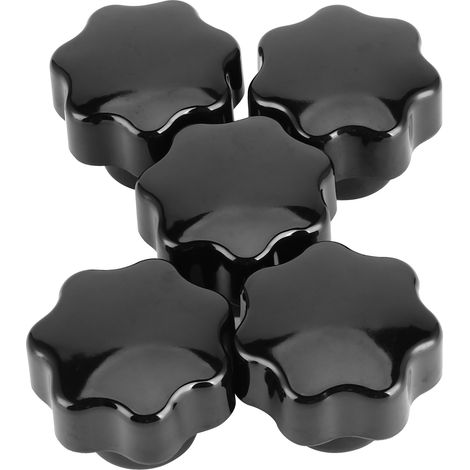 5 Poignées Bouton Moletées 7 Étoiles en Laiton M10x40 pour Équipements Industriels (Âme Pleine, sans Perçage) (1/5)