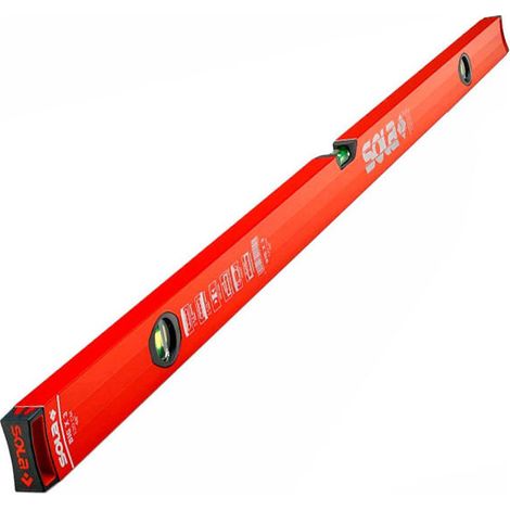 SOLA  livella  BIG  X  120cm  alluminio  rosso  ±  0,5mm/m  -  1373401