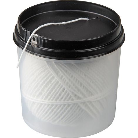 Ficelle de cuisine 12313 100 m - Ficelle de cuisine résistante à la chaleur dans une boîte distributrice pratique, blanche