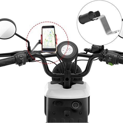 Support de rétroviseur en aluminium pour guidon de moto, adaptateur et fixation. (1/5)