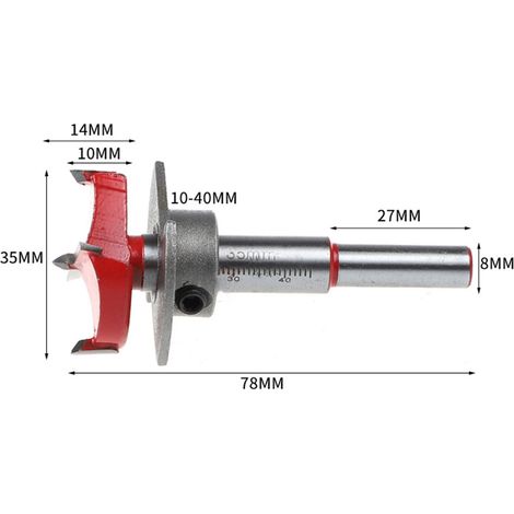 Kit de perçage pour trous de charnières de porte de placard de cuisine de 35 mm avec positionnement réglable (1/5)