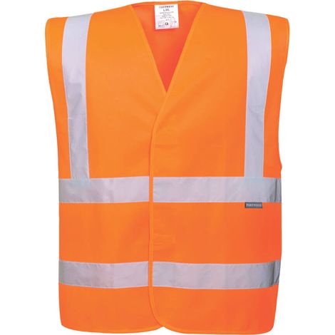 Chaleco Eco Alta Visibilidad - Pack de 10 / Naranja / 4X/5X (1/2)