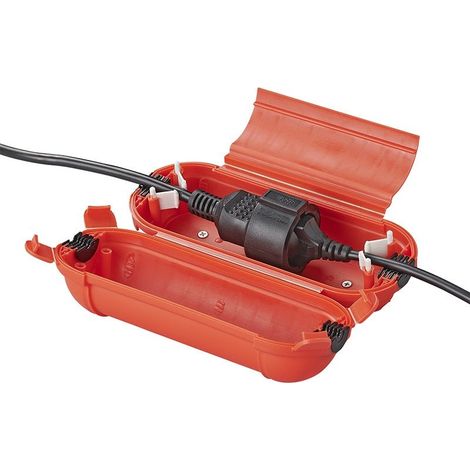 Safe fur schuko stecker und kupplung rot (1/5)