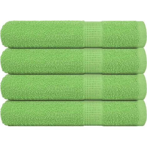 Serviettes de sauna FROGN 4 pièces vert pomme 80x200 cm 360 g/m² (1/5)
