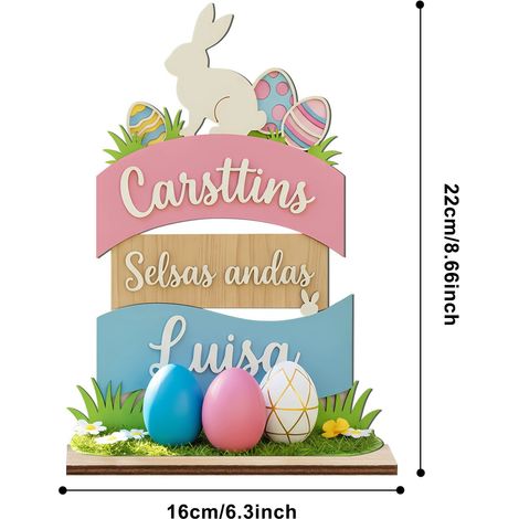 Figurine Lapin De Pâques - Décoration En Bois Pour Table Et Étagère - Ornements Printemps Maison Bureau - 1 Pièce