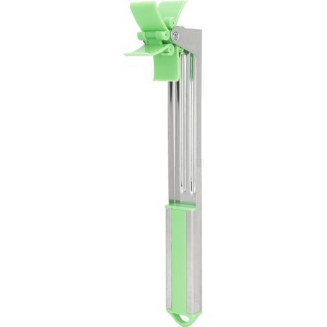 Coupe-pastèque en acier inoxydable, couteau à fruits, gadget de cuisine, outil vert (1/5)