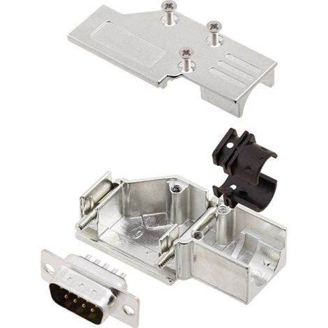encitech DCMR-FK-09-DMP-K 6355-0065-21 KIT connettori maschio SUB-D 90 ° Numero Poli (num): 9 Punte a saldare 1 KIT