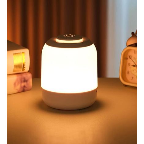 Nachtlicht, Touch-Lampe fürs Schlafzimmer, Nachttischlampe, 3 Farbtemperaturen und Memory-Funktion, dimmbar 2800K–4500K, weiß (1/5)