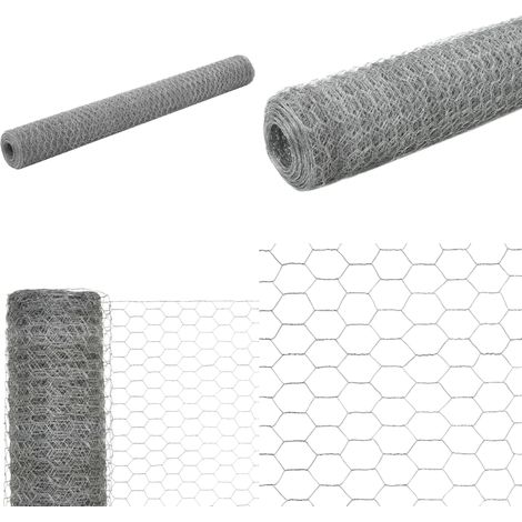 Grillage pour volière Acier galvanisé 25x1,2 m Argenté - Clôture - Grillage - Clôture Jardin - Volière - Cage À Lapins - Home & Living (1/5)