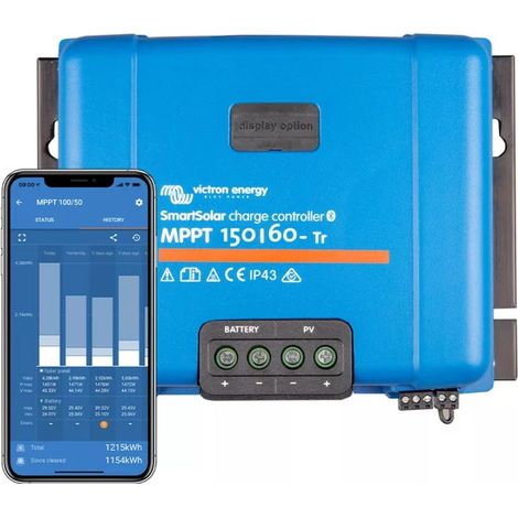 Victron SmartSolar 150/60-Tr, Regulador de carga MPPT con Bluetooth para energía solar, Azul