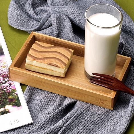 Rechteckiges Serviertablett im japanischen Stil für Früchtetee, geeignet für Restaurant und Zuhause (19,2 x 10,2 x 3 cm) (1/5)