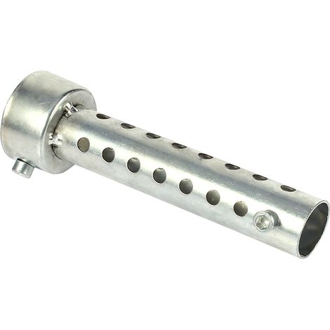 Pot d'échappement moto universel 42mm argent, silencieux anti-bruit avec insert dB killer, baffle amortisseur pour pot, accessoire moto (1/5)