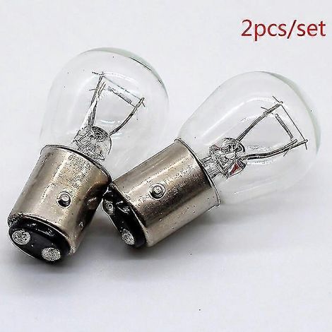 Lot de 2 ampoules jaunes 1157 Bay15d 21/5w pour feux arrière de recul, stop et freinage de voiture. (1/5)