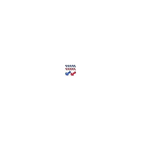 Lot de 20 connecteurs de dérivation rouges et bleus 0,5-2,0 mm² - Pour voleurs de courant de voiture - Connecteur rapide - En laiton étamé PP entièrement isolé (1/5)