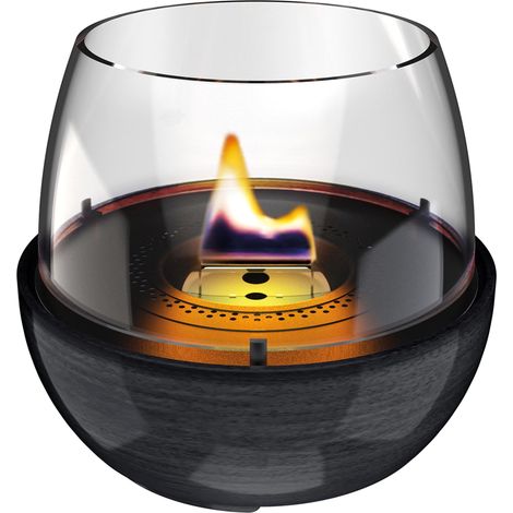 Candela Tulip 18 Reactive Glaze Nero da tavolo ricaricabile TenderFuel
