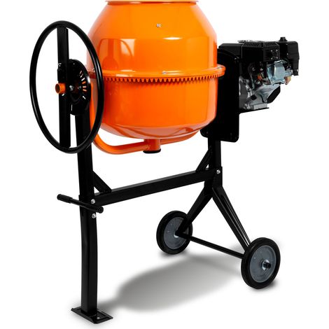 Eberth – Bétonnière essence 140L mobile 6,5 CV – Tambour acier pivotant pour chantiers humides – Moteur puissant pour béton armé (1/5)