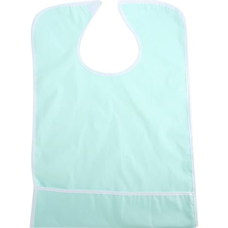 Bavoir imperméable adulte senior repas protection vêtements vert, aide repas protecteur d'habits pour personnes âgées (1/5)